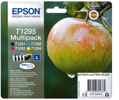 Epson Apple Multipack 4-colours T1295 DURABrite Ultra Ink Epson Apple Multipack 4-colours T1295 DURABrite Ultra Ink